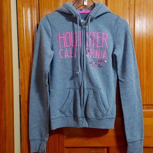 Hollister long sleeve full zip hoodie